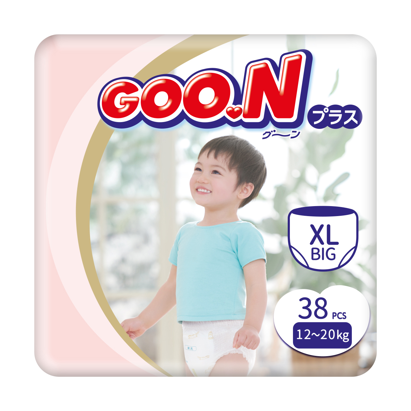 Підгузки Goo.N Plus унісекс, розмір XL (для дітей 12-20 кг), 38 шт